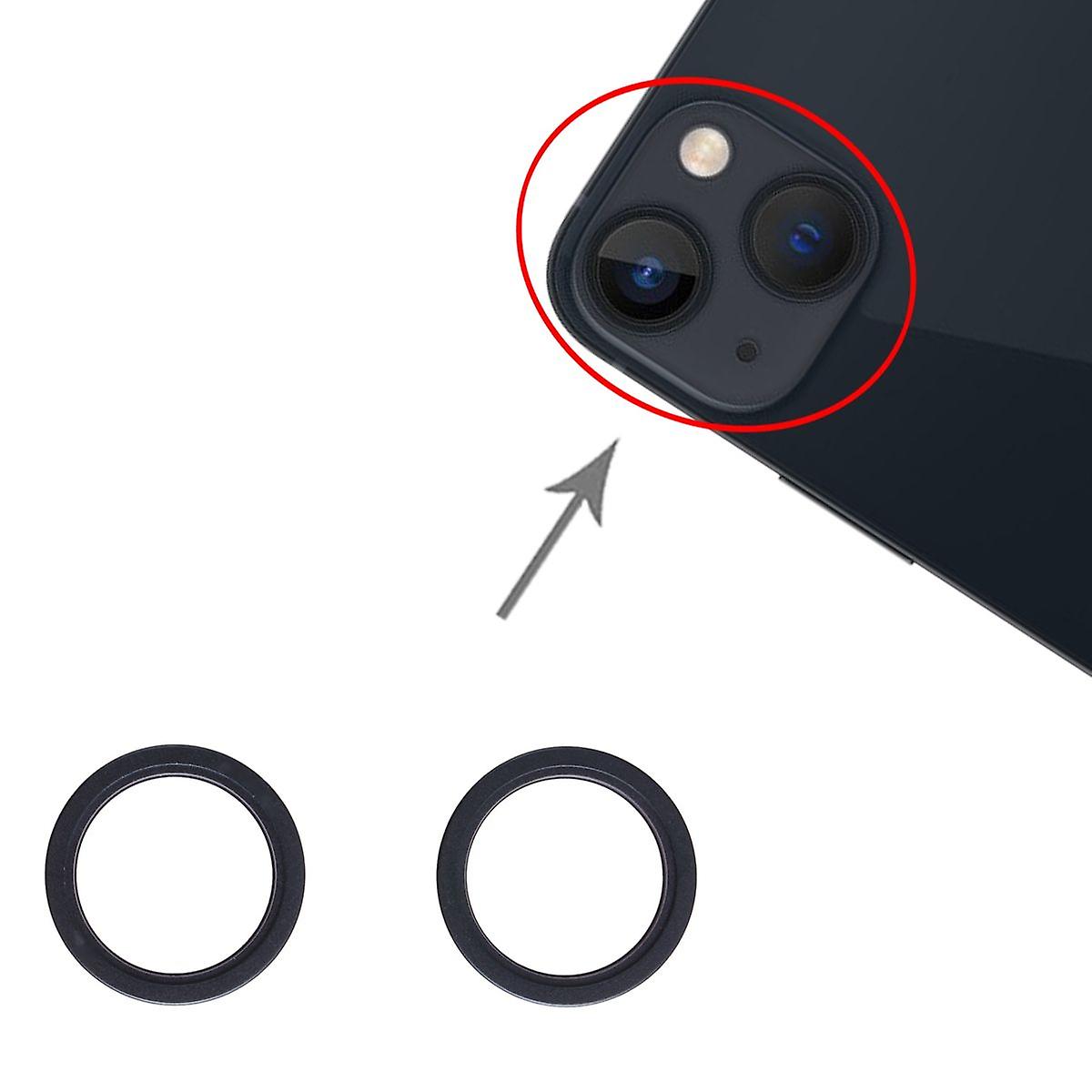 2 pcs Back Camera Lens Socket Protector for Apple iPhone 13 Mini Spare Part Black