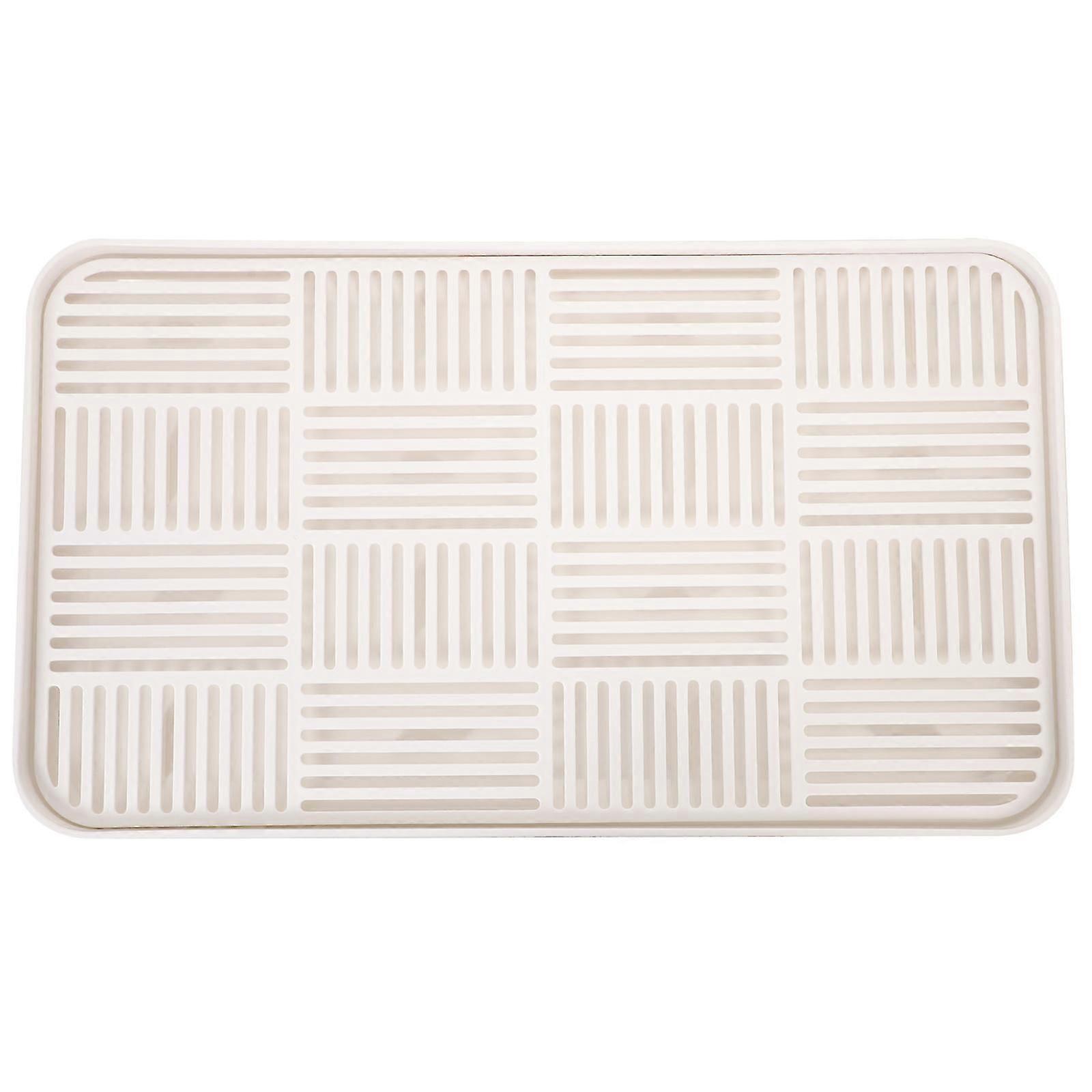 Multi-function Draining Tray Non-skid Tea Set Drain Plate Double-layer Fruit Holder Tray for Home