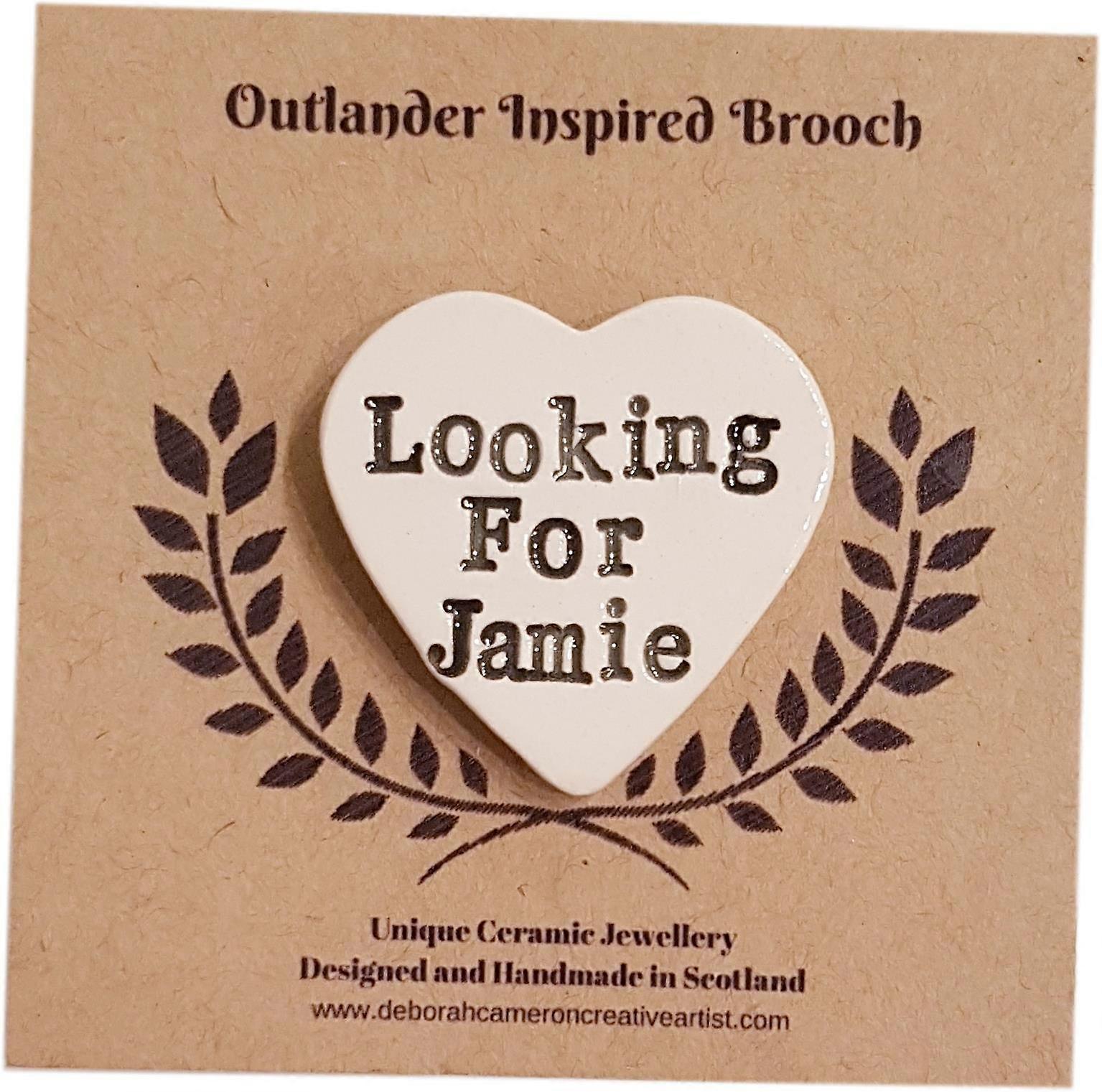 Outlander Inspired Ceramic Brooch - Looking for Jamie by Deborah Cameron