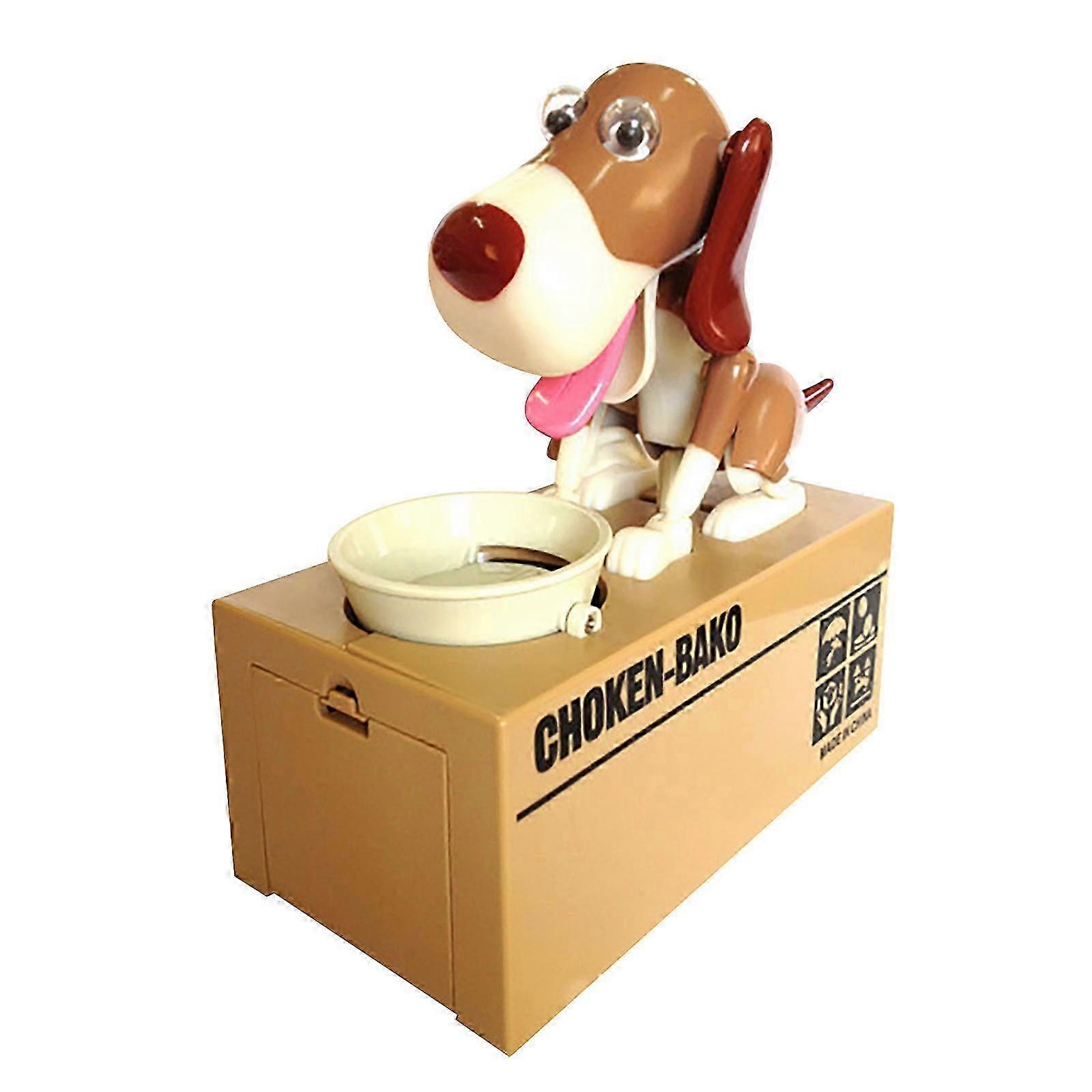 Perros lindos roba monedas como moneda masticando hucha de juguete práctica