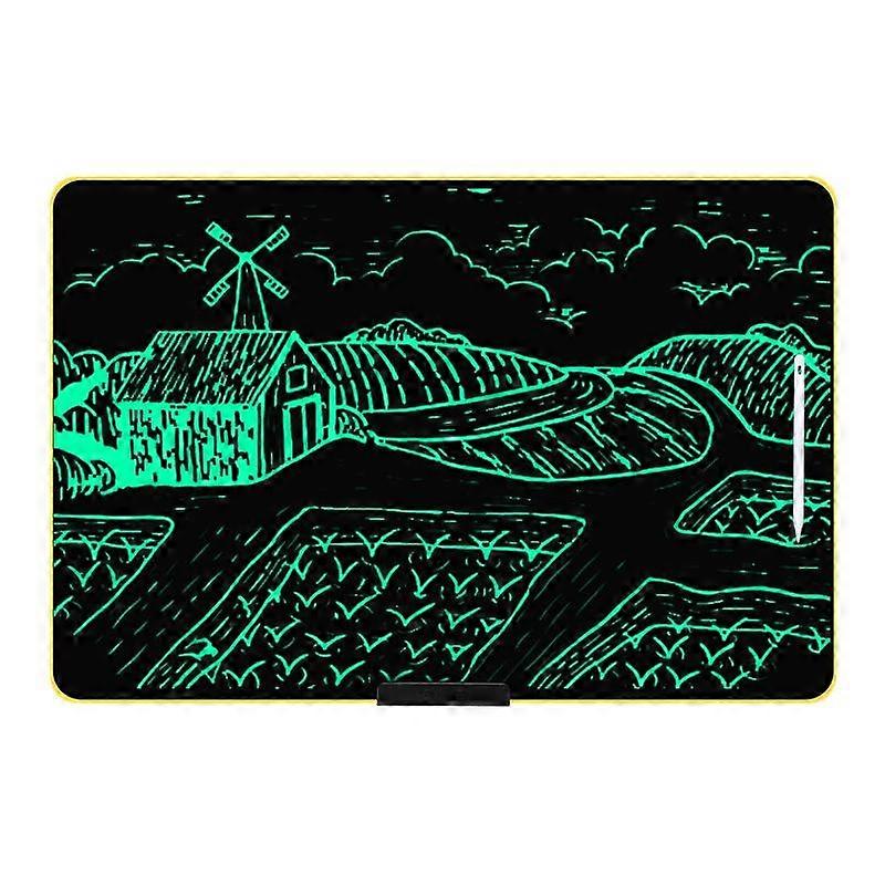 Caçoa a escrita amarela/verde da prancheta de desenho 28 polegadas do LCD
