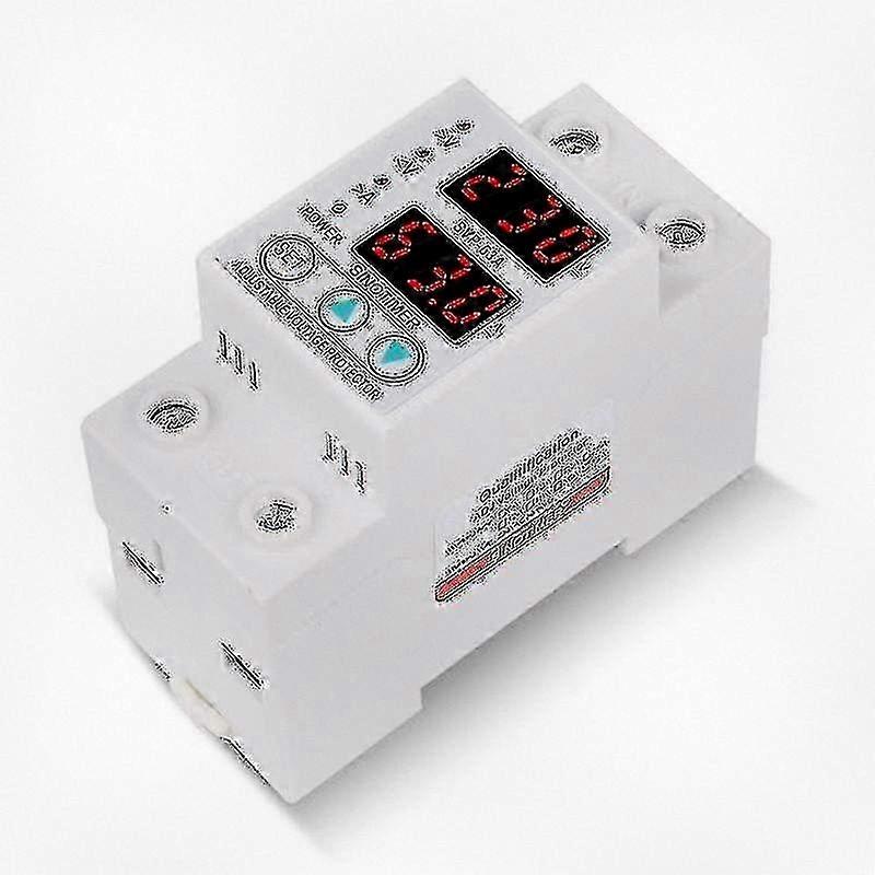 63A 230V Over Under Voltage Protection Device with Current Limiting Function and Voltmeter for Electrical Safety