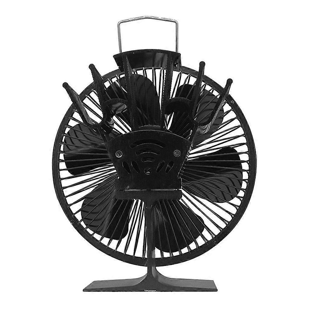 Ventilateur de poêle silencieux alimenté par la chaleur Ventilateur de poêle Ventilateur de poêle à 6 pales Distribution de chaleur silencieux Petit pour cadeau idéal pour votre maison