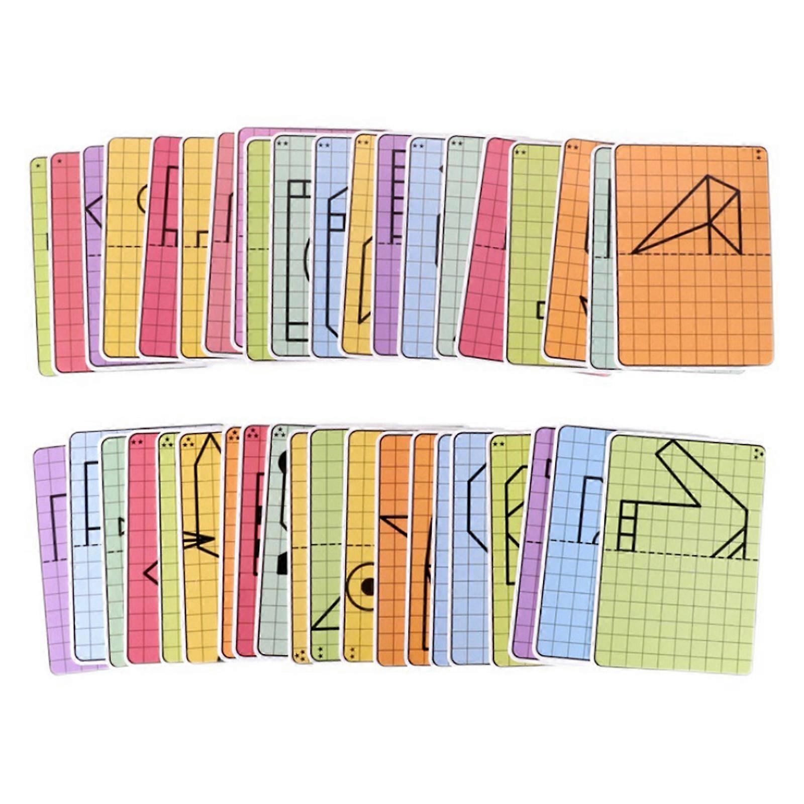 Artistic 40Pieces Drawing Set for Children's Symmetrical Drawing Skills Pattern Making Creative Drawing Toy