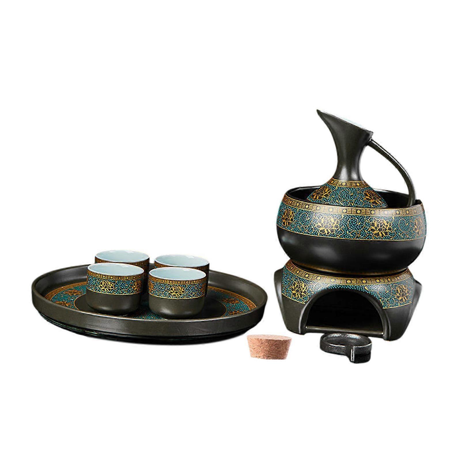 Ceramic Sake Set Japanese Sake Set for Restaurant Tea Party Sake Enthusiast