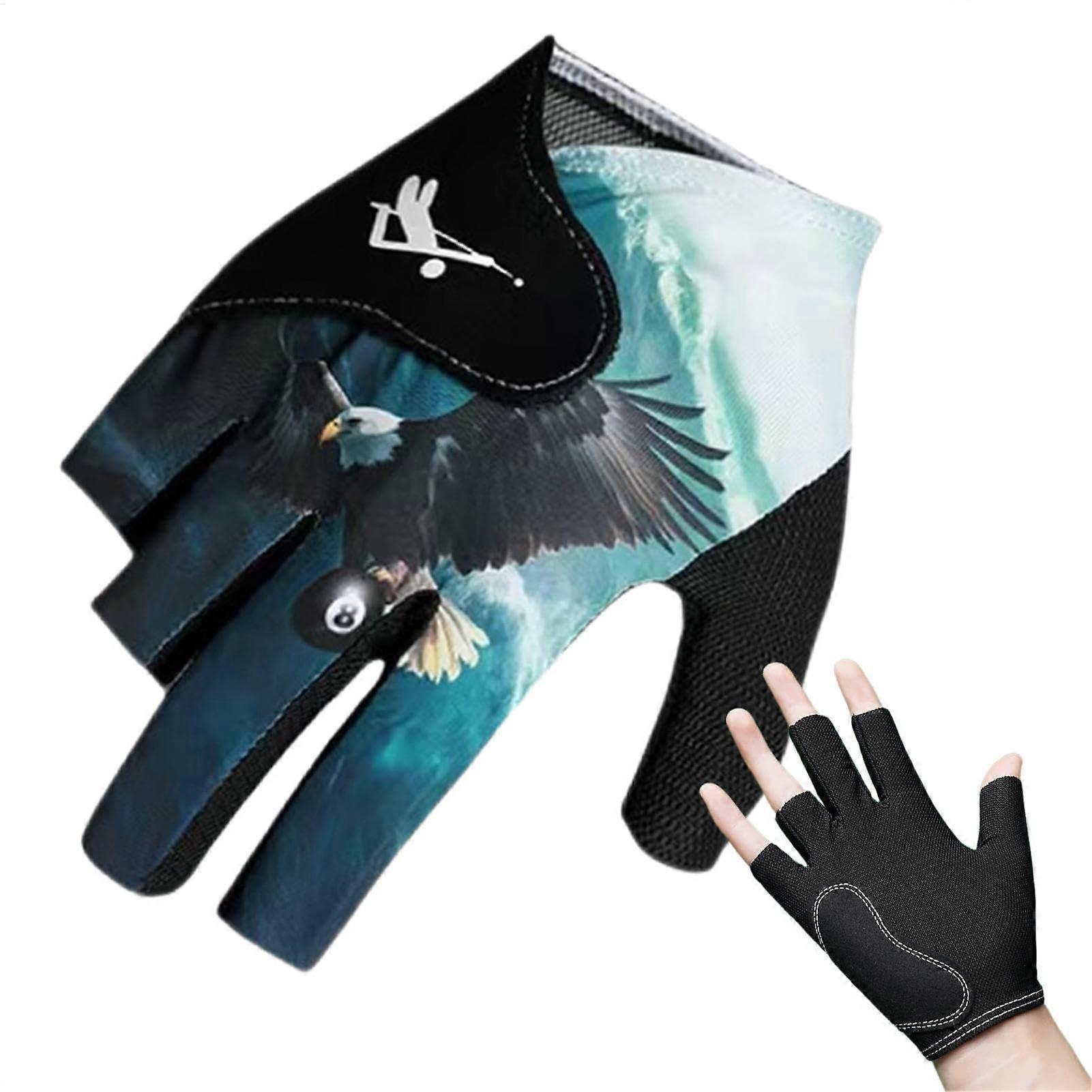 Left-Hand Pool Glove For Precision, Adjustable Breathable Gauntlets, Lightweight Quick-Drying Billiards Accessory