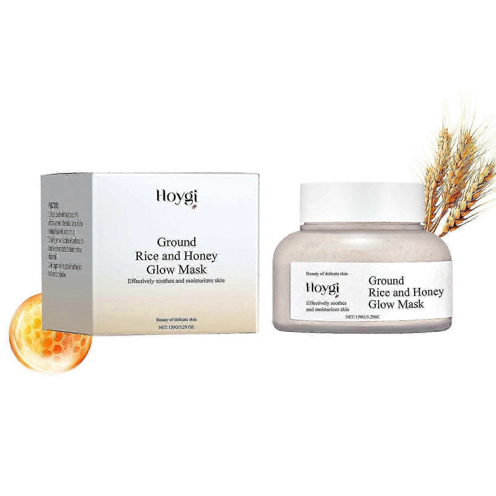 2025 Rice Powder Honey Gloss Mask,Rice Scrub Honey Gloss Mask Pore Sebum Care,Nourishing&Moisturizing