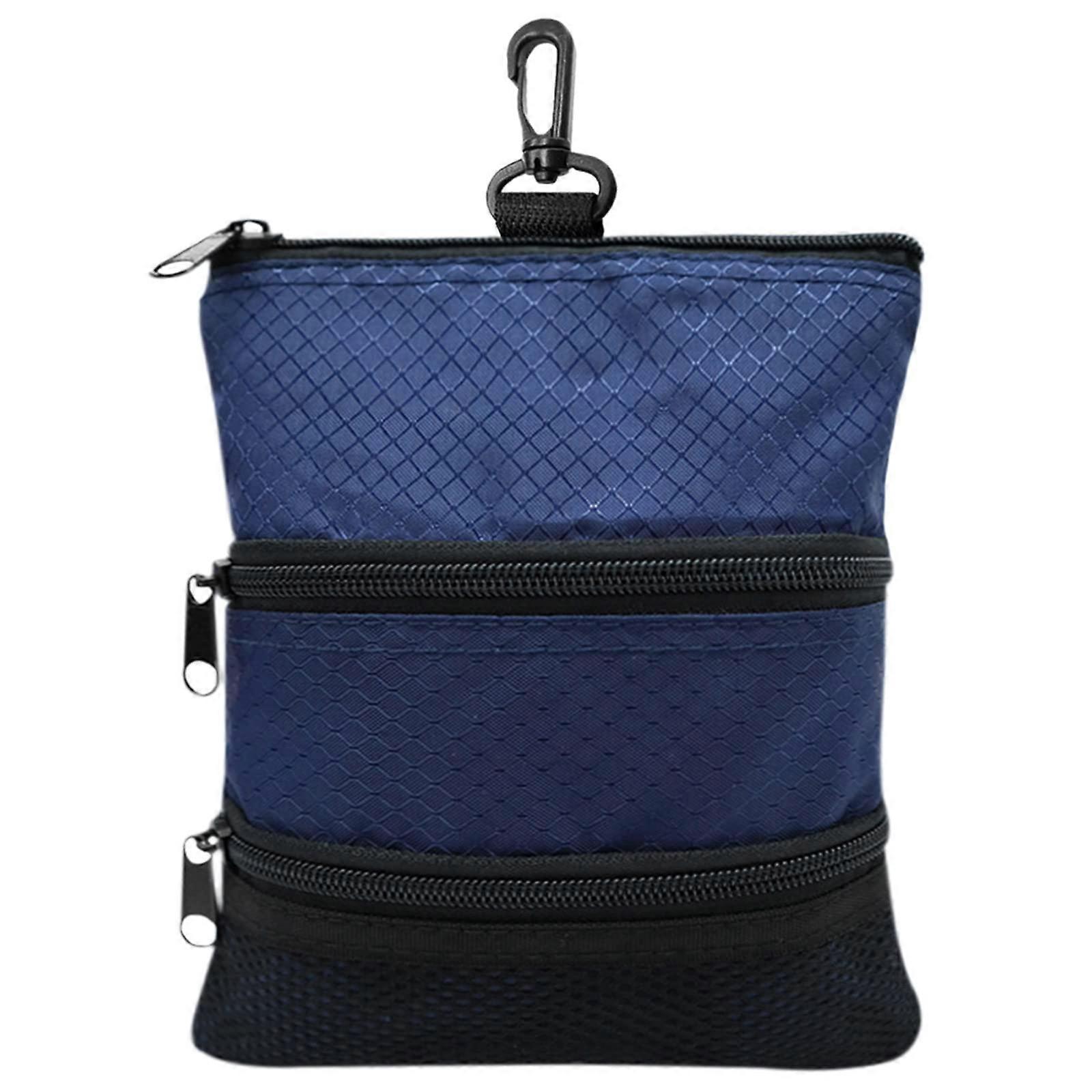 3layer zipper pocket, ball holder, bag, balls, bag, storage, handbag blue