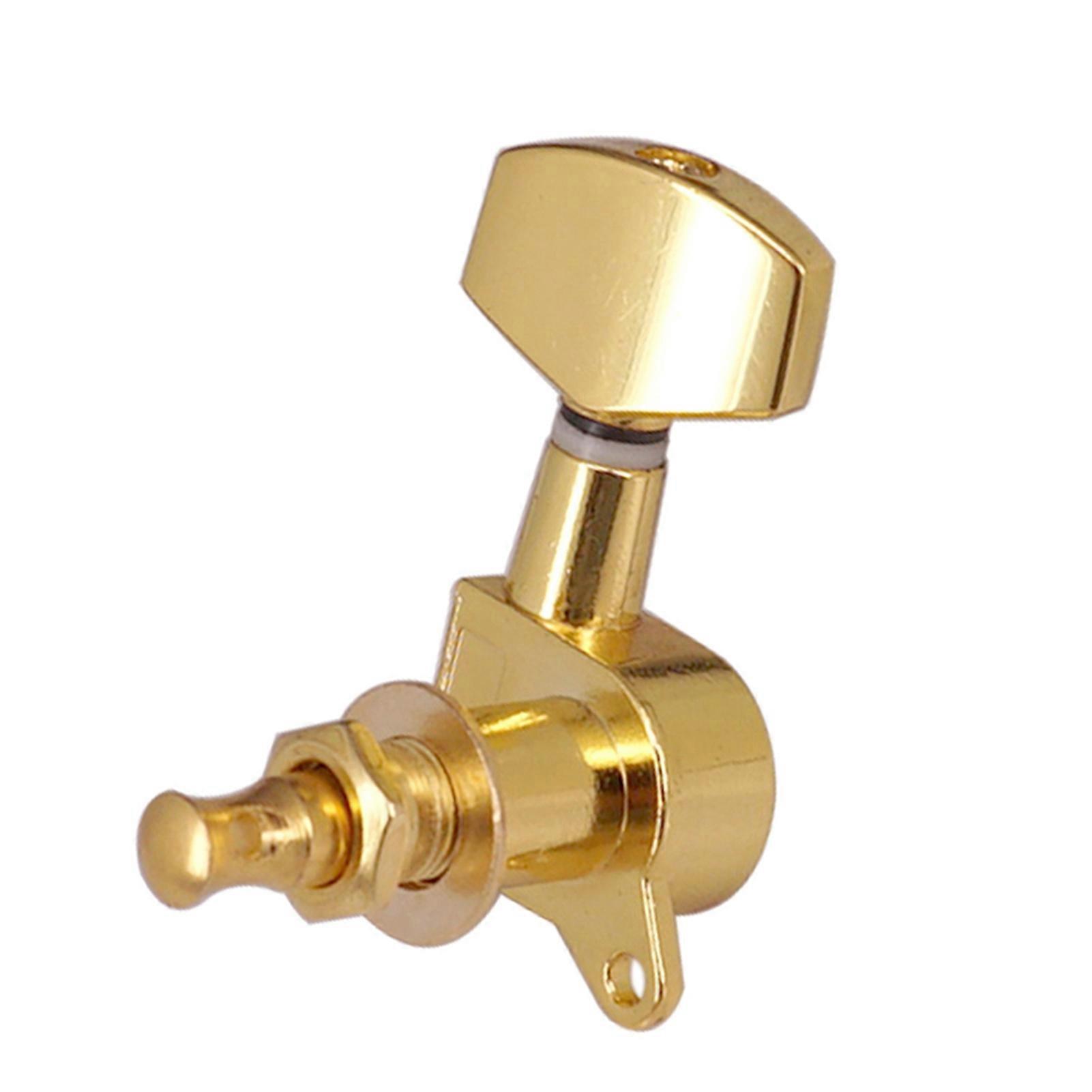 6pcs Sealed Guitar String Pegs Locking Tuners 3L3R Tuning Pegs String Tuners Electric Acoustic Guitar Tuner Machine Heads Knobs 3 Left 3 Right