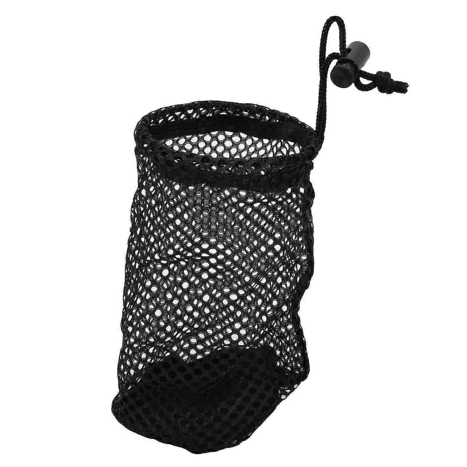 Drawstring Mesh Bag Portable Cord Lock Closure Small Nylon Drawstring Mesh Bag for Playing Training 