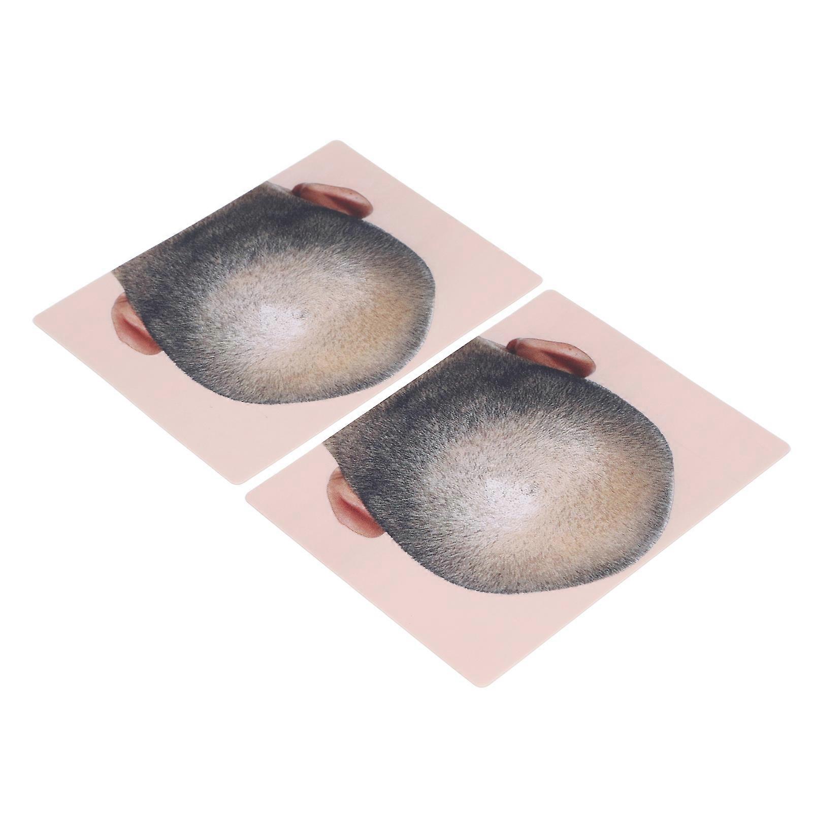 Man Bald Micropigmentattion Practice Skin Silicone Hairline Microblading Practice Pads for Scalp Practice 