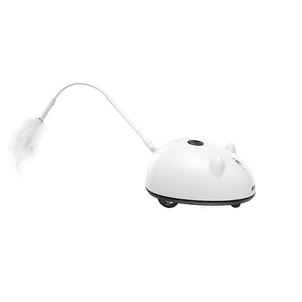 White + Black (A) $Amazon's new smart cat toy laser-guided cat toy self-hi cat toy stick carpet walks freely