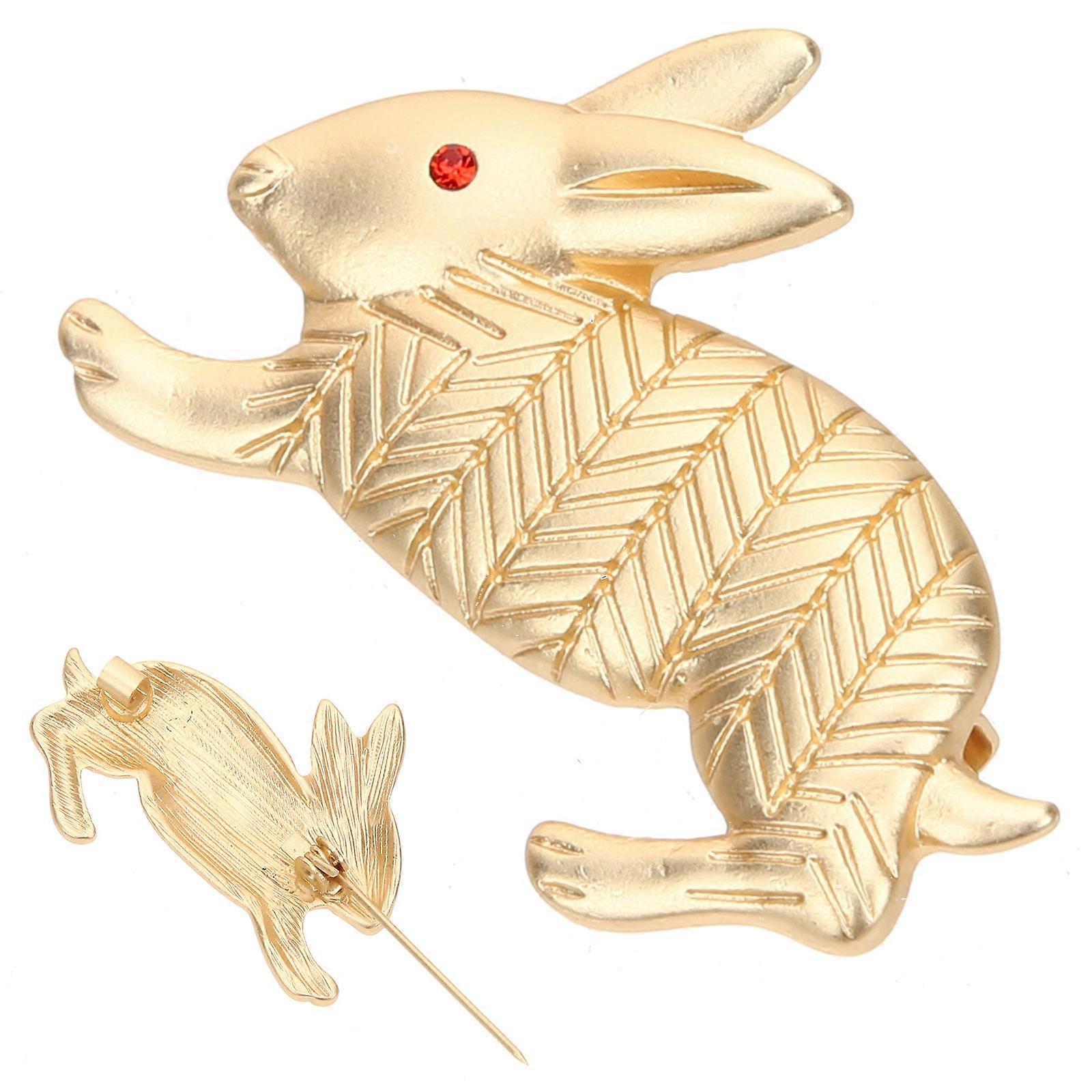 Brooch Pin with Rabbit Design, Firm Hold on Fabrics, Perfect Fashion Statement