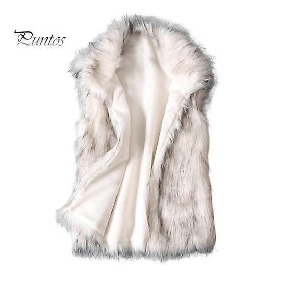 Vestă de iarnă pentru femei, scurtă, tip blană artificială, cu guler întors, cardigan fără mâneci, cu reținere a căldurii, vestă pufoasă, haină de zi cu zi, jachetă de lucru și școală