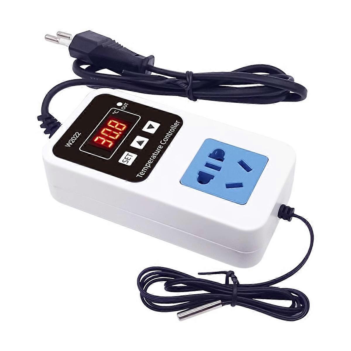 W2022 Temperature Controller AC220V LED Display Digital Thermostat 1500W Microcomputer Precise Temperature Control (EU)