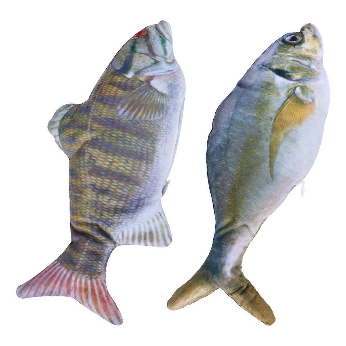 USB Charging Plush Fish Toy for Cats Assorted Color Stimulating Electric Toy 2 PCS
