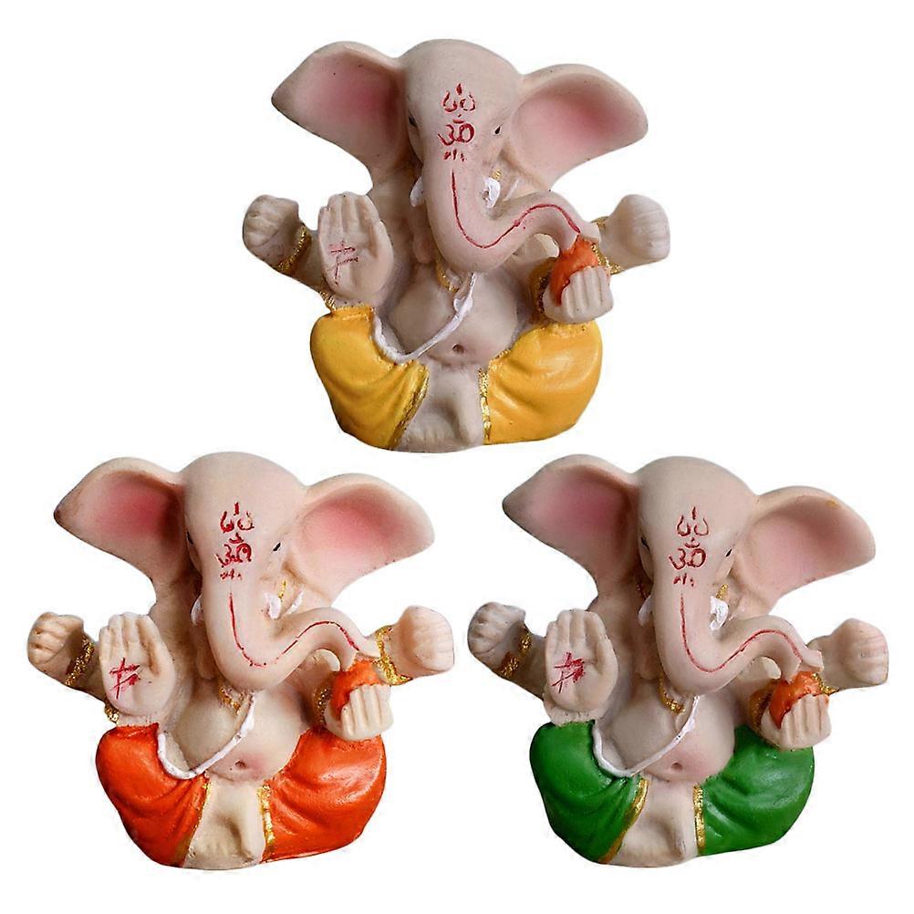 Delicate Figurine Decor Resin Figurine Simple Design Home Desk Ornaments 6.5X3.8CM 3Pcs