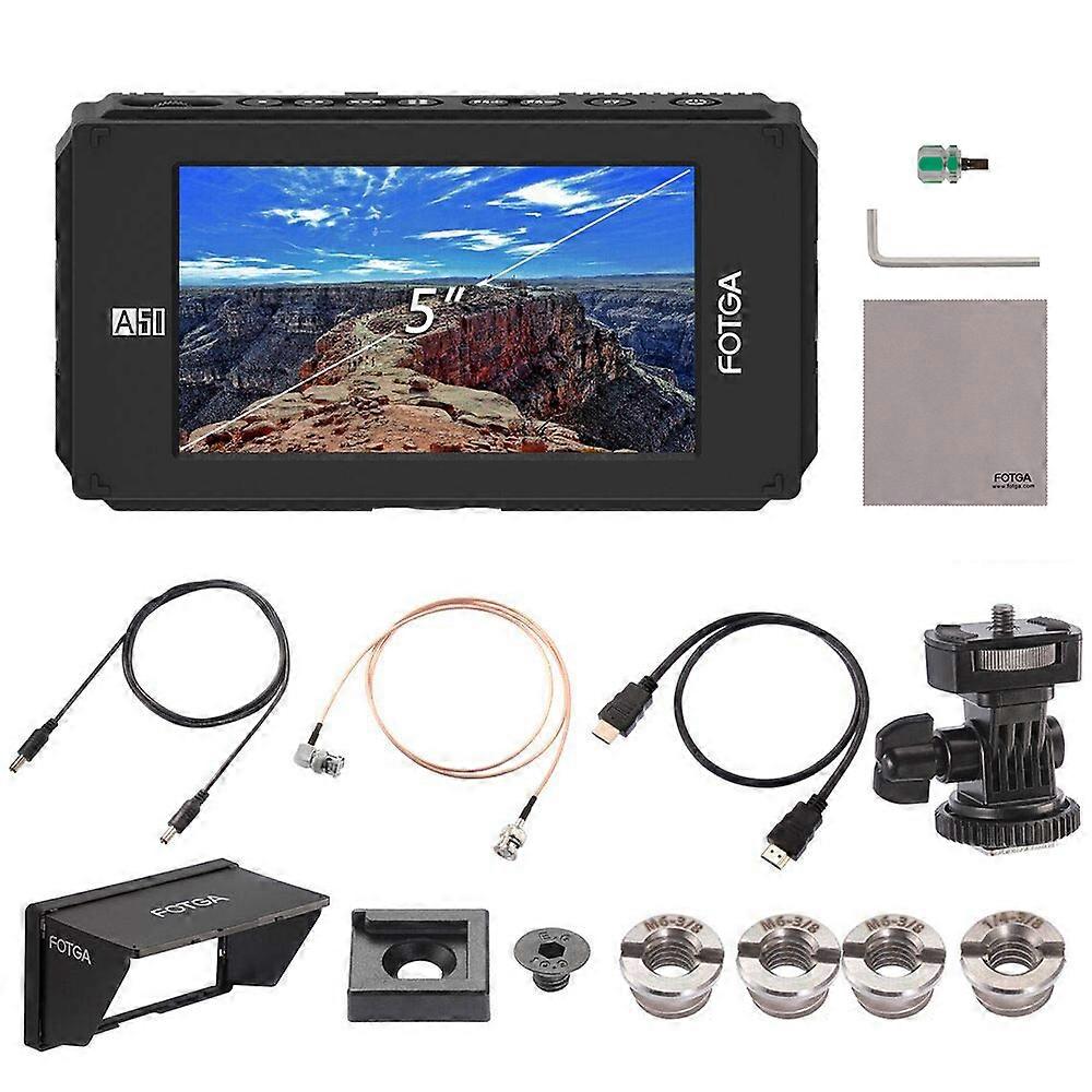 FOTGA A50TLS 5" FHD IPS Touchscreen Monitor - 4K HDMI/SDI, 3D LUT, Dual NP-F Plate
