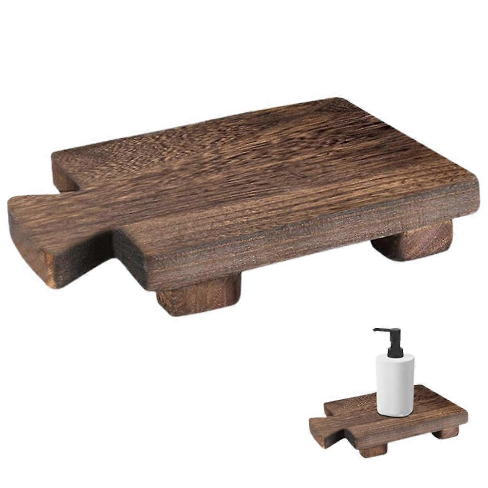 Kitchen Soap Holder Wooden Soap Display Rack Corridors Storage Holder 8.7 5.9 2.0in 1Pcs