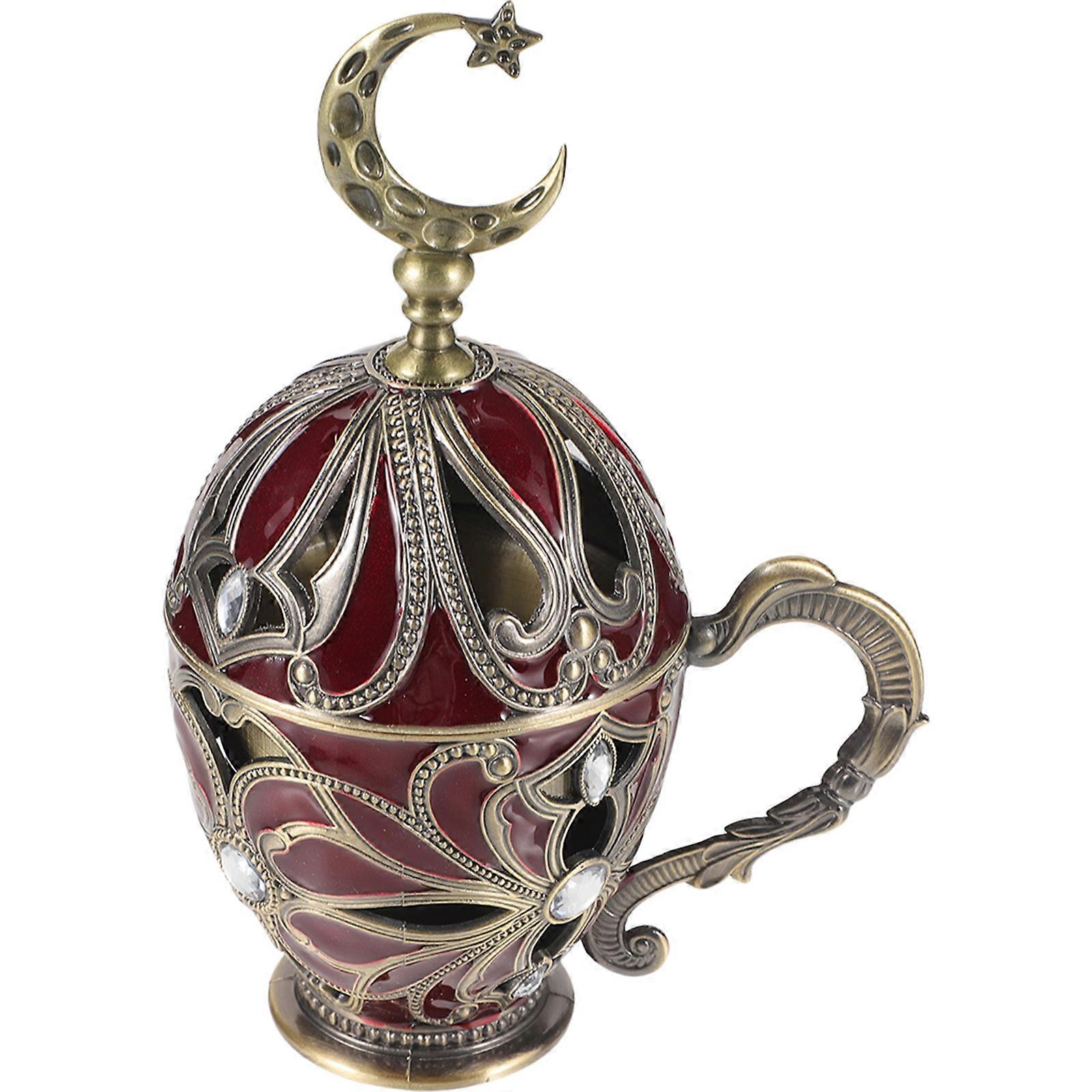 Home Decorations For Living Room Censer Burner Zinc Alloy Meditation Sessions Smooth Lines 16.50X11.50X7.50Cm 1Set