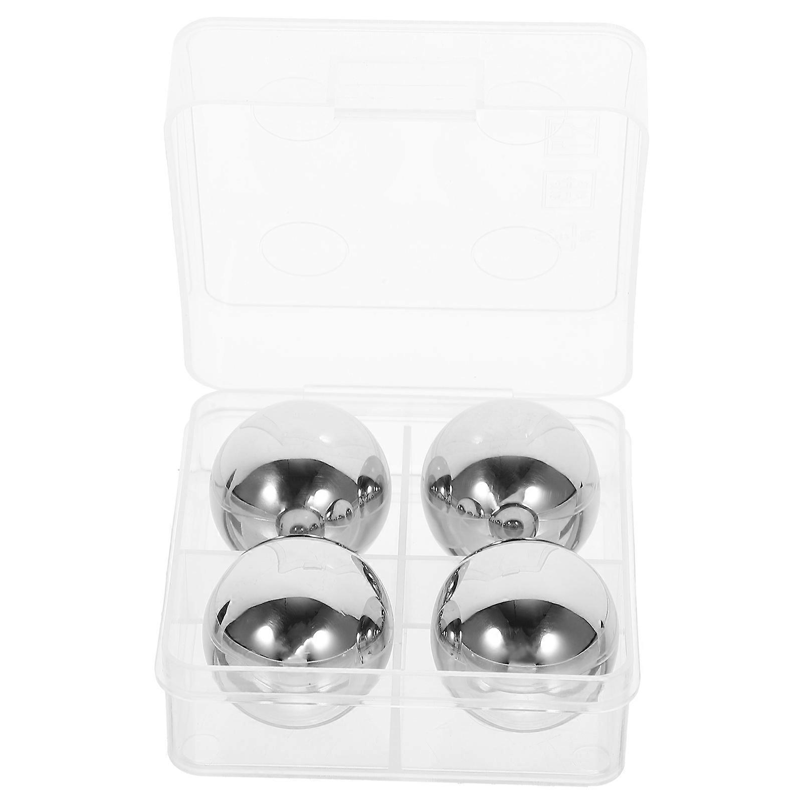 Whisky Rocks Set Bevande in acciaio inox Raffreddamento Rotondo Argento 5 pezzi