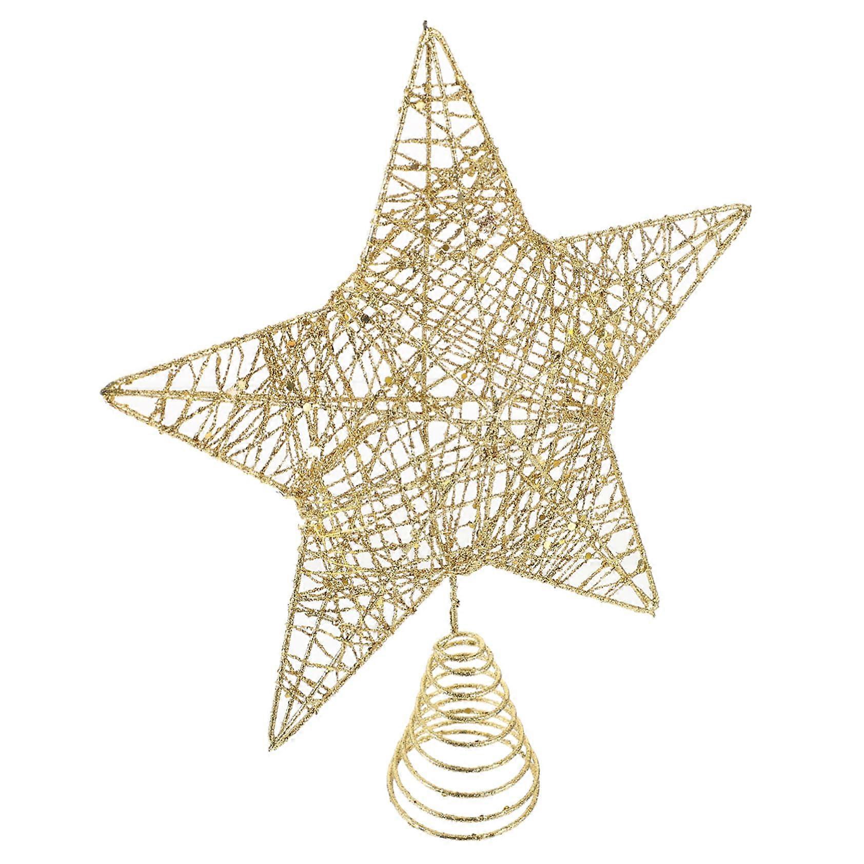 Glittering Christmas tree topper – elegant star for fir tree – 30 cm high