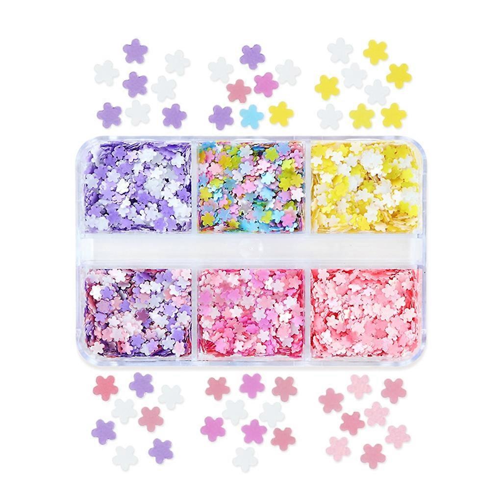 6-Compartment Small Flower Sequins for Epoxy Resin Molding