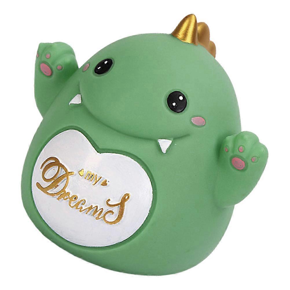 Money Saving Jar Dinosaur Shaped Coin Bank Desktop Placement Green 20.00X18.00X15.00CM Cultivation 1Pack