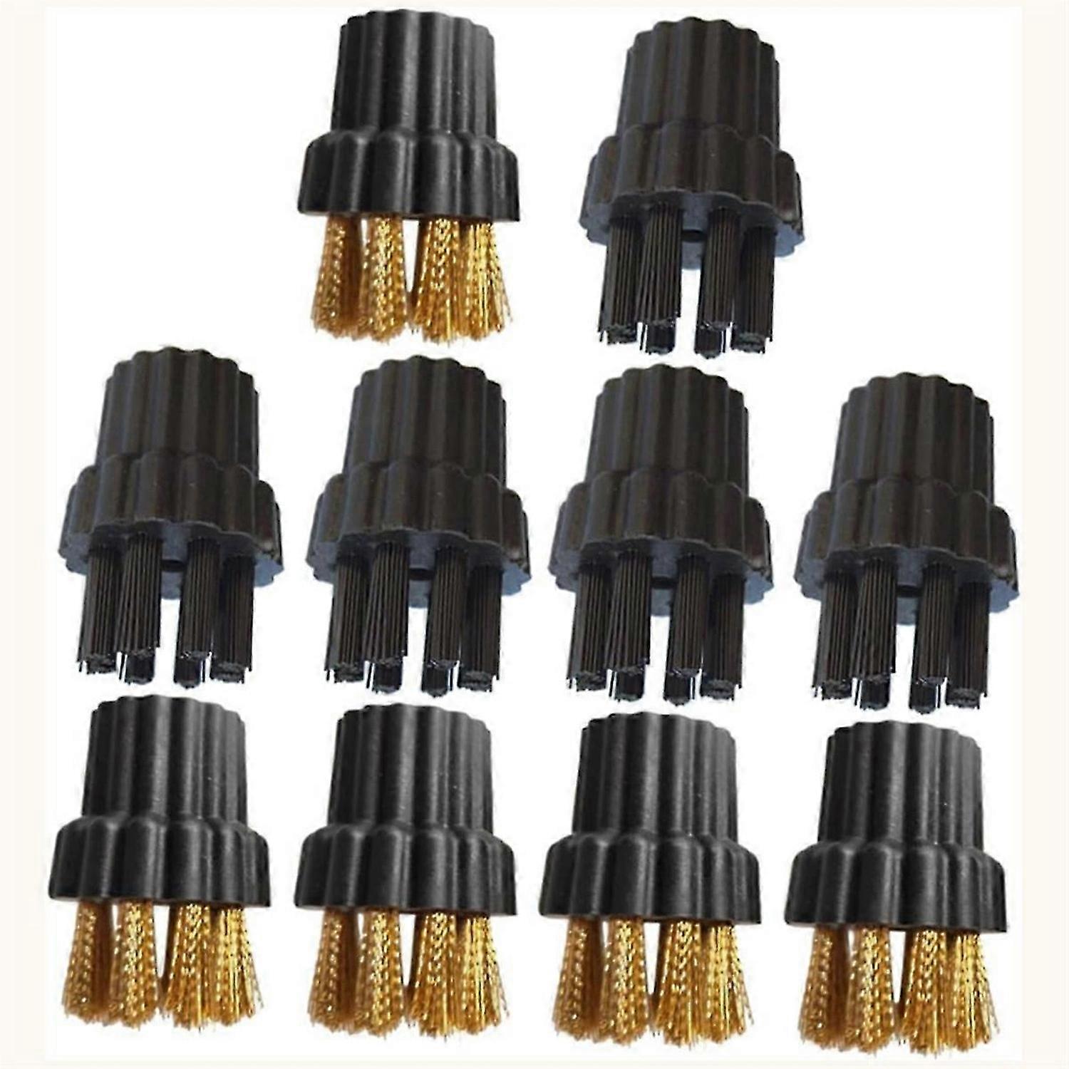 10PCS Steam Mop Brush Heads Brass Brush Heads Replacement Parts Steamer Cleaning Brush Heads Accesso