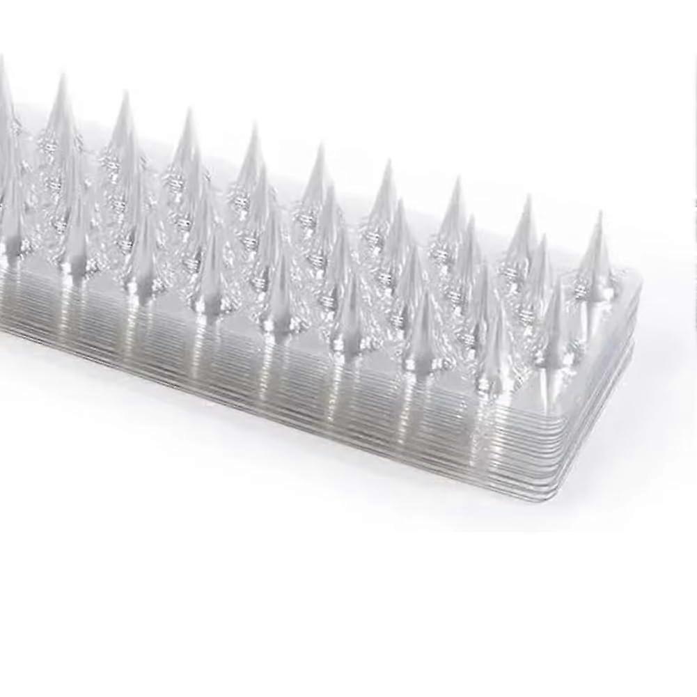 Spikes Repeller Cat Plastic Bird Repellent Transparent Spikes for Garden Fence Control Against Pigeons and Squirrels