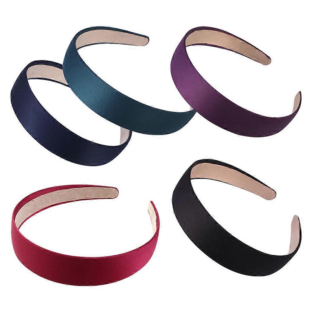 Bandeaux simples pour les femmes Bandeau de cheveux à larges bords Accessoires simples pour les femmes Noël 5Pcs