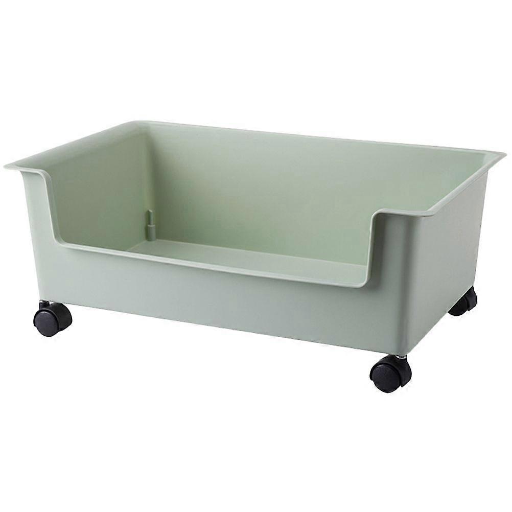 Dormitory Books Storage Container Bookcase on Wheels Under Desk Book Storage Bin with Wheel