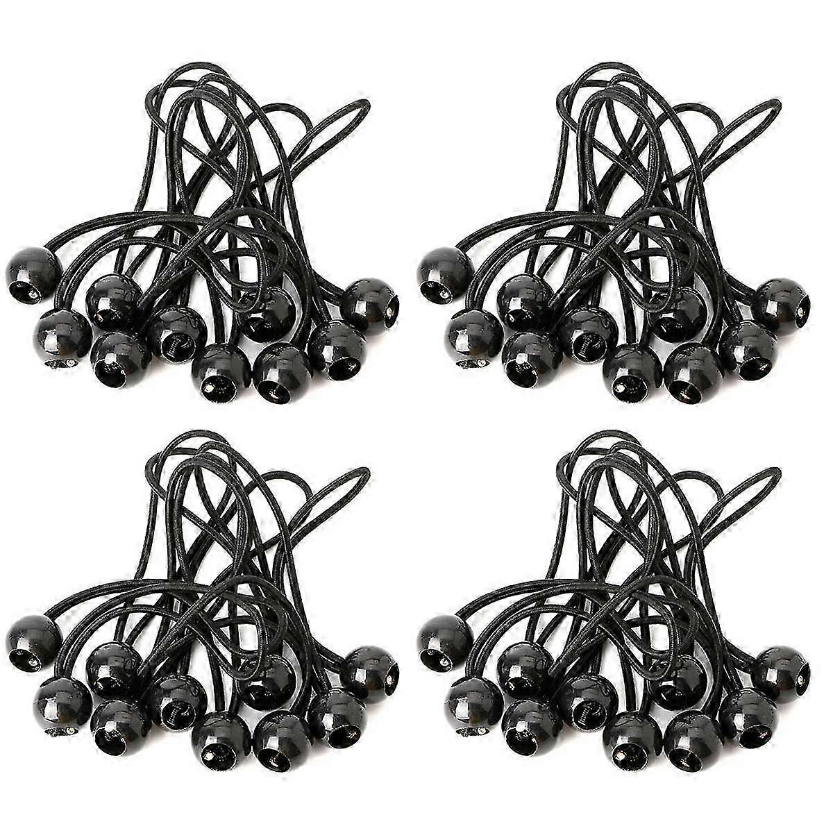 Pack of 40 Ball Bungee Cords for Securing Canopies, Tarps, and Straps, Ideal for Various Uses