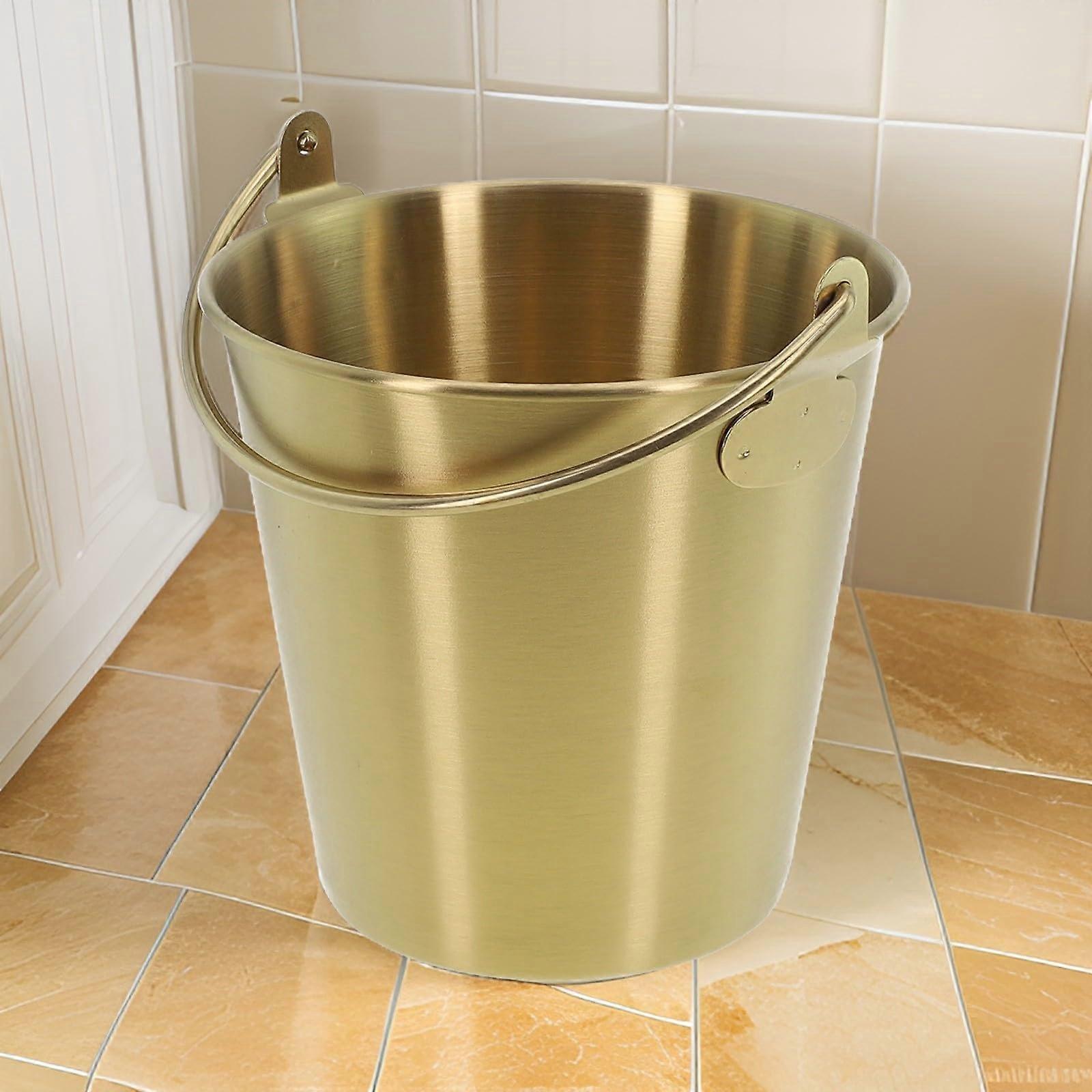 Compact design, stainless steel snack container with handle, ideal for entertaining (1000 ml, gold color) 1000ML Golden