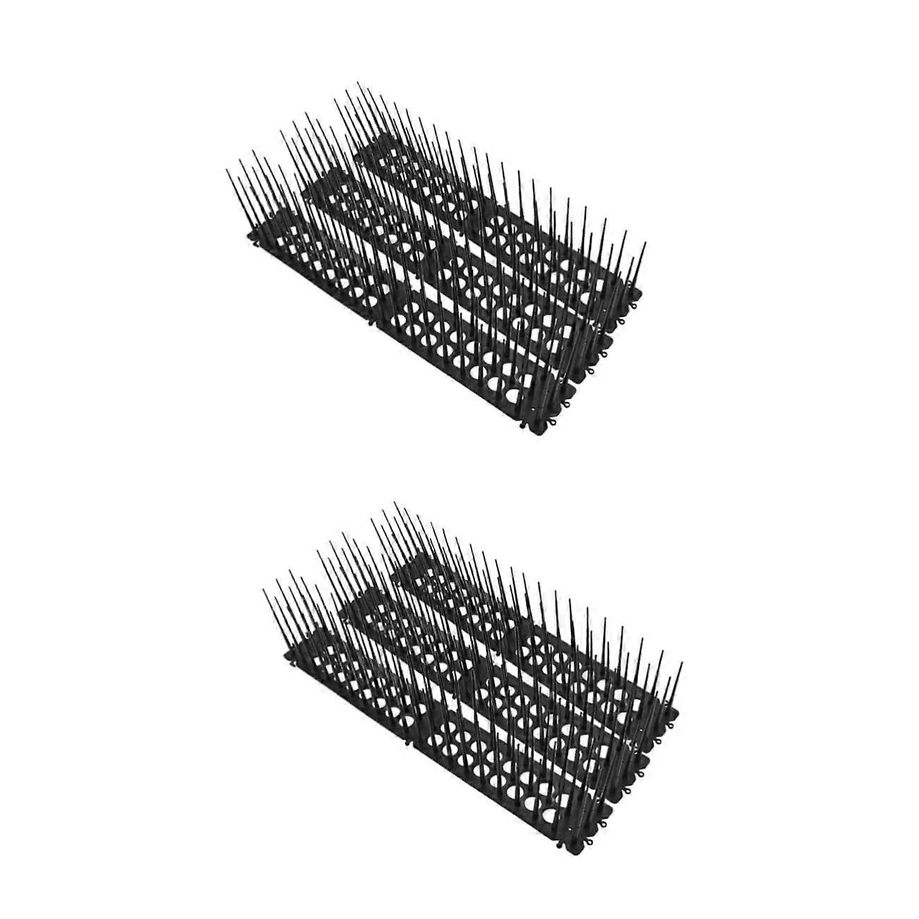 Pack of 6 Bird Spike Deterrent, Cat, Squirrel Tips, Barrier Tips, Bird Protection, Black x 2 pieces