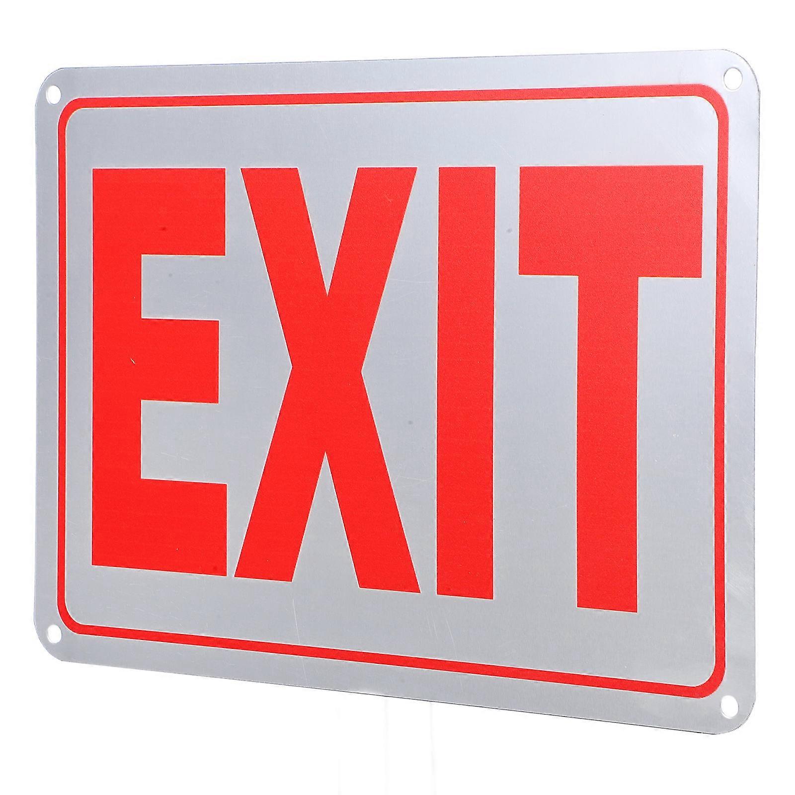Here's a polished and professional product description based on your :
**Reflective Exit Sign – Aluminum Alloy Safety Indicator for Public