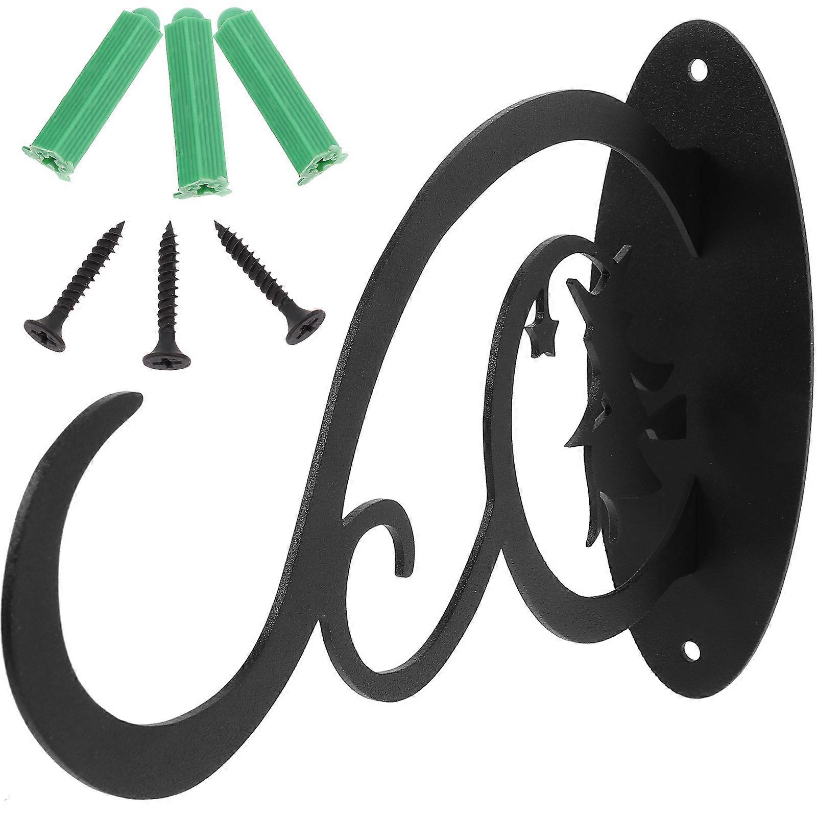 Metal Hanging Baskets Hooks Bird Feeder Hanger Hook For Outdoor Garden 8.25x5.50x1.97in Curved 1Pack