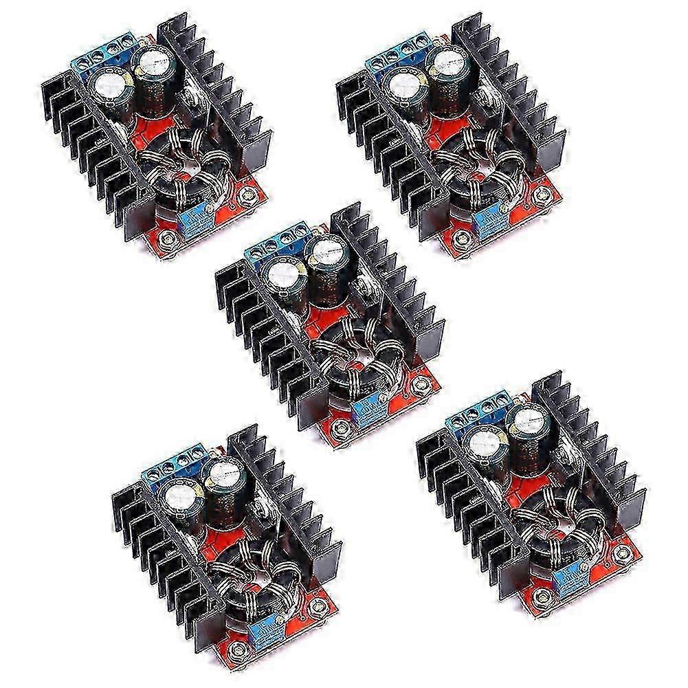 5Pcs 150W DC-DC 10-32V to 12-35V Step Up Boost Converter Voltage Adjustable Module Laptop Voltage C--