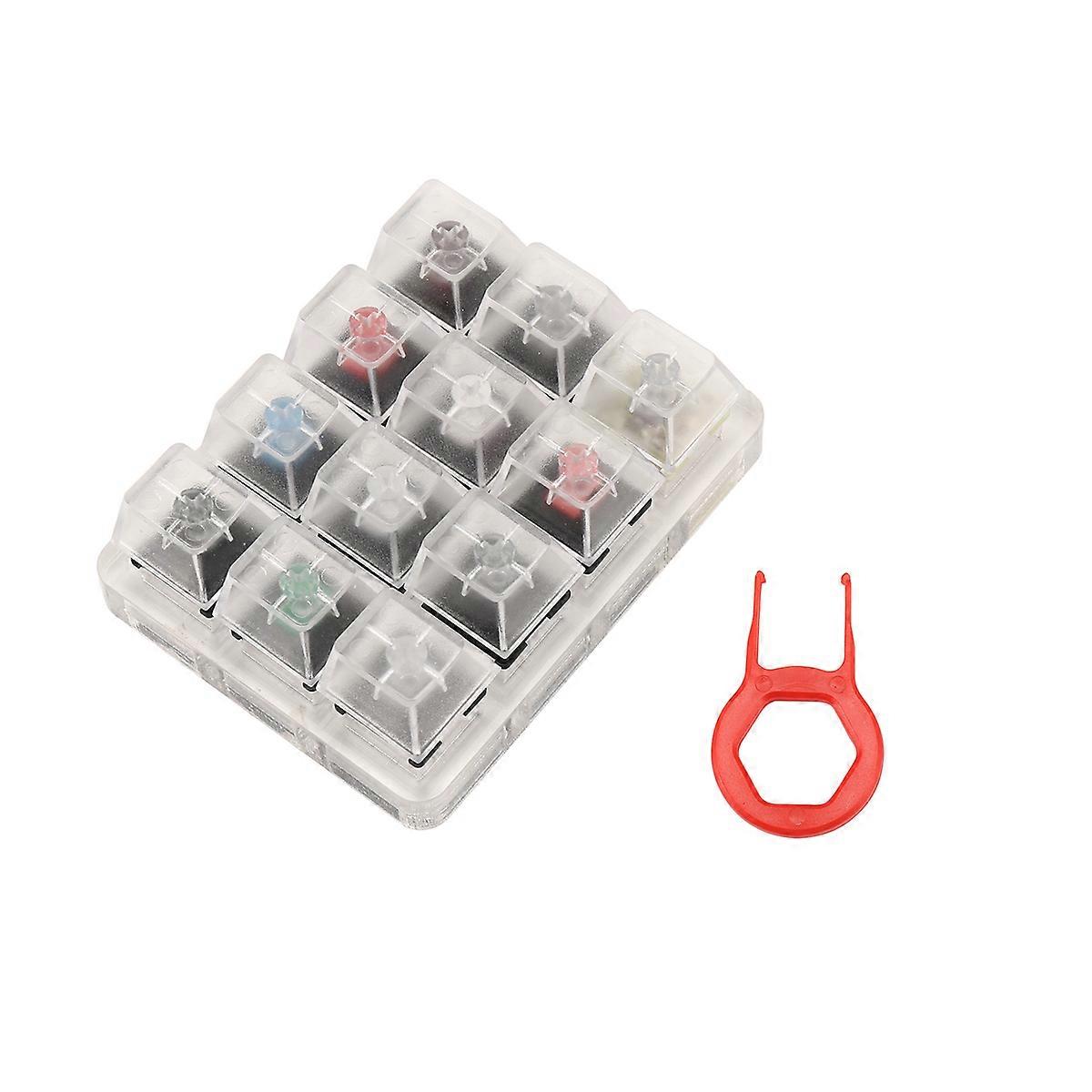 Callstick Acrylic Keyboard Tester 12 Clear Plastic Key Caps Sampler