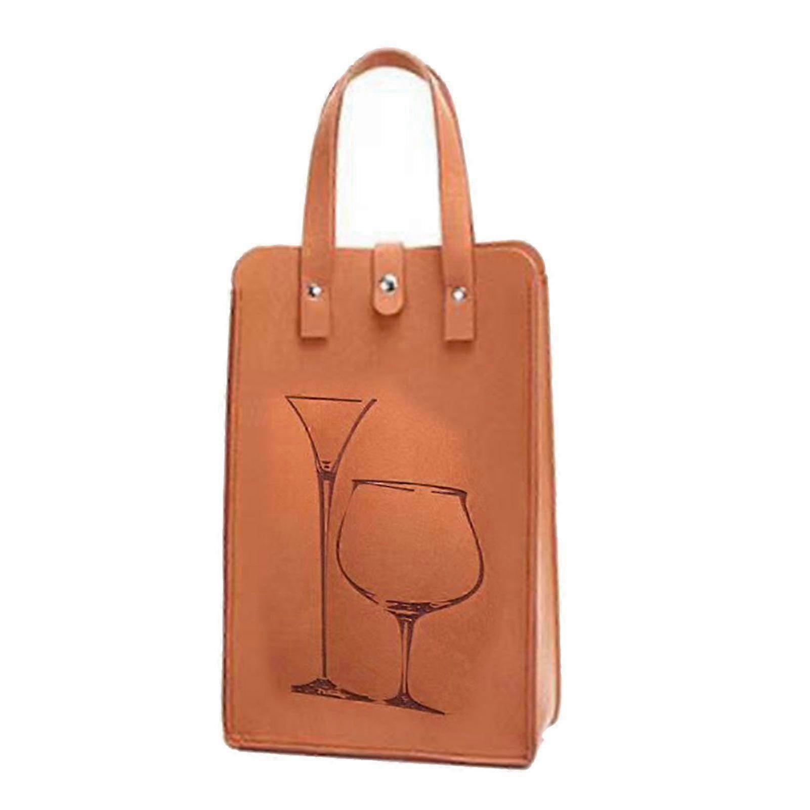 Wine Gift Bag for Two Bottles with Durable Handles and Strong Stitching - Ideal for Holidays and Parties