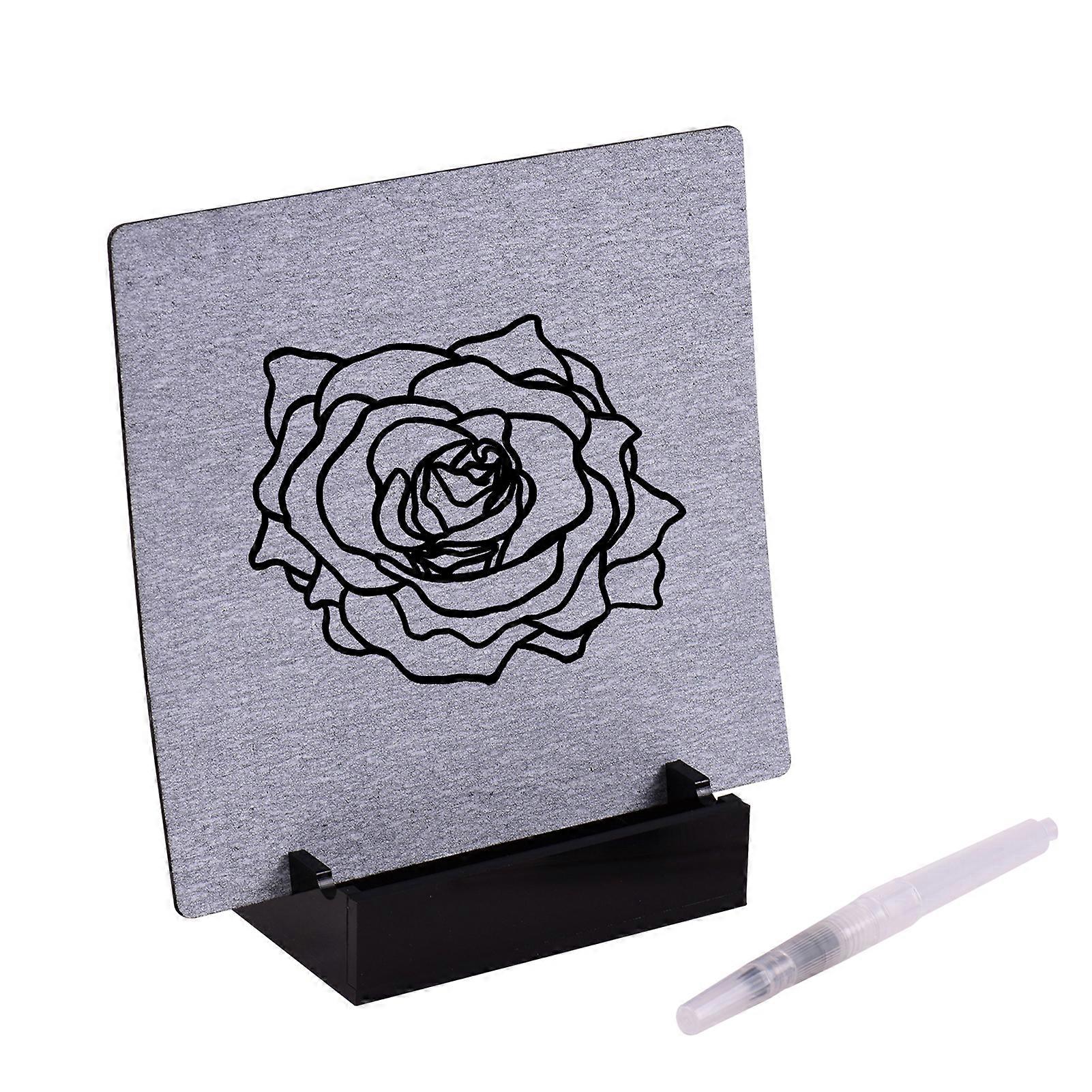 Water Drawing Board Reusable Eco-Friendly Calligraphy And Painting Practice Tool 19x18cm Easy-To-Use Board For Artists And Beginner
