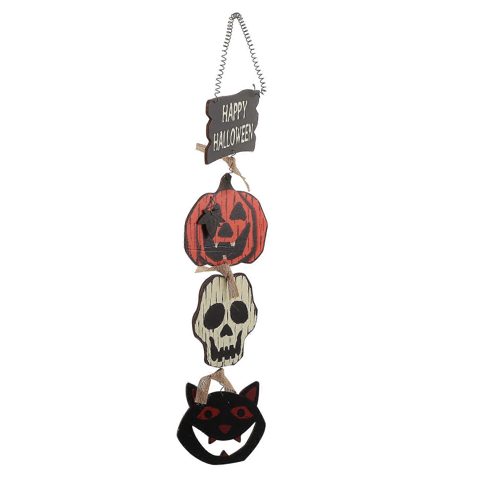 Halloween Pumpkin Sign Welcome Sign Front Door Decoration Classic Design Synthetic Material 1Set