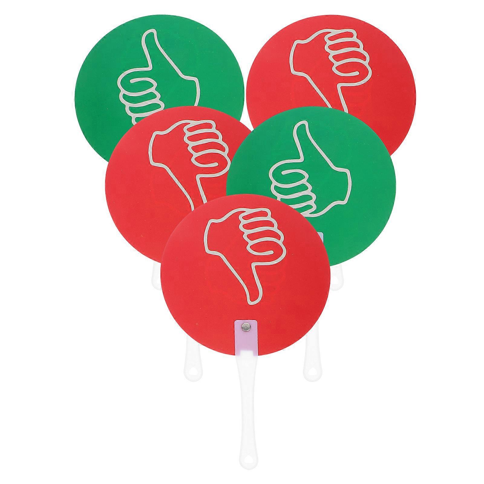 5pcs Plastic Classroom Voting Paddles for Interactive Learning and Judging Activities – Teaching Aids for Student Engagement