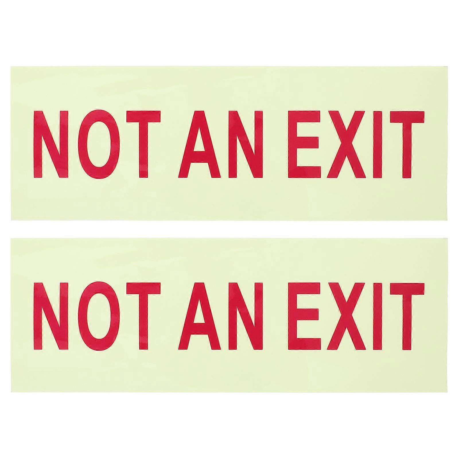 Not An Exit Sign Sticker Self Adhesive Emergency Directional Label for Offices Hotels Schools High Visibility Safety Indicator