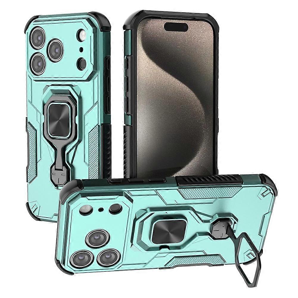 Compatible For iPhone 17 Pro Case Rotatable Ring Kickstand PC + TPU Shockproof Phone Cover