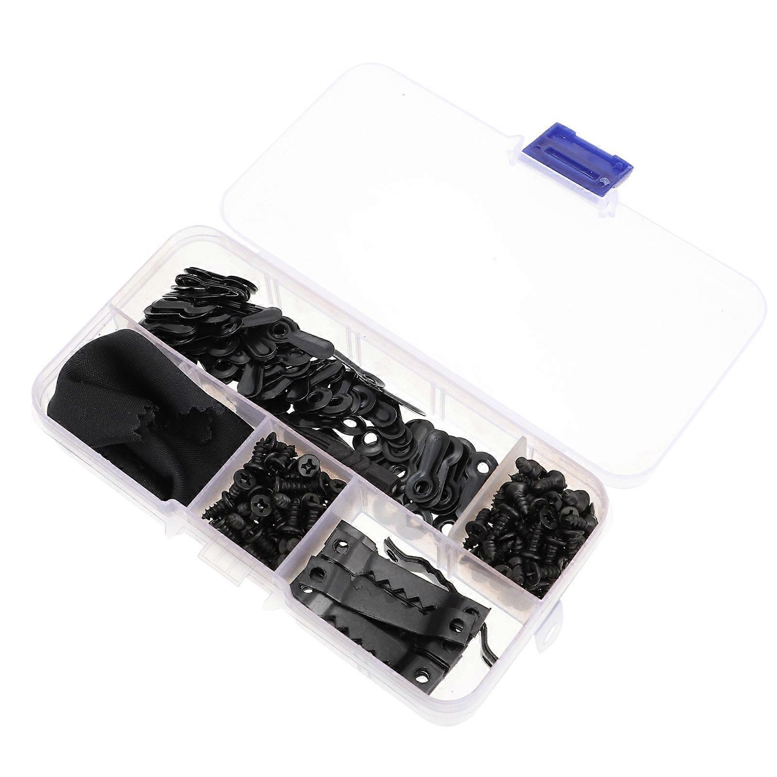Frame Hooks For Hanging Premium Photo Frame Hanging Kit Serrated Hooks Black 4X0.7X0.4CM Strong Structure 1Set