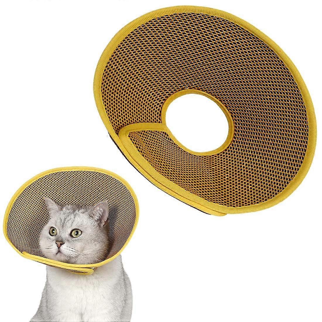 Pet Protective Collar, Adjustable Recovery Pet Cone, Lightweight Plastic Elizabethan Collar for Cats, Mini Dogs and Rabbits, Size L