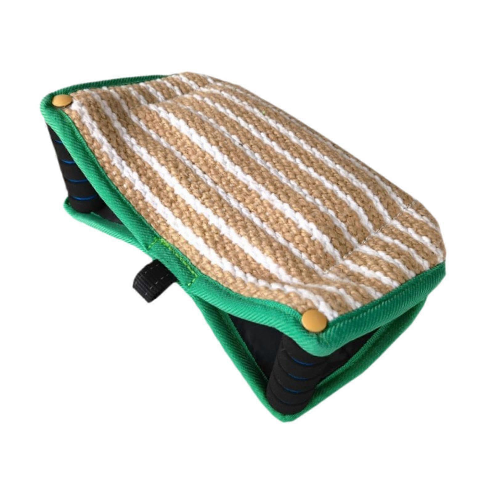 Dog bite pillow, dog training, bite sleeve, lightweight, interactive play, durable tug toy, biteresistant, for large dogs, green