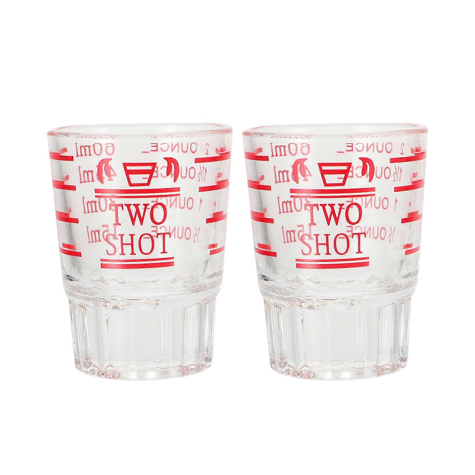 Measuring Cups Measuring Beaker Storing Foods Home Users 60ML Red Cylindrical 2Set