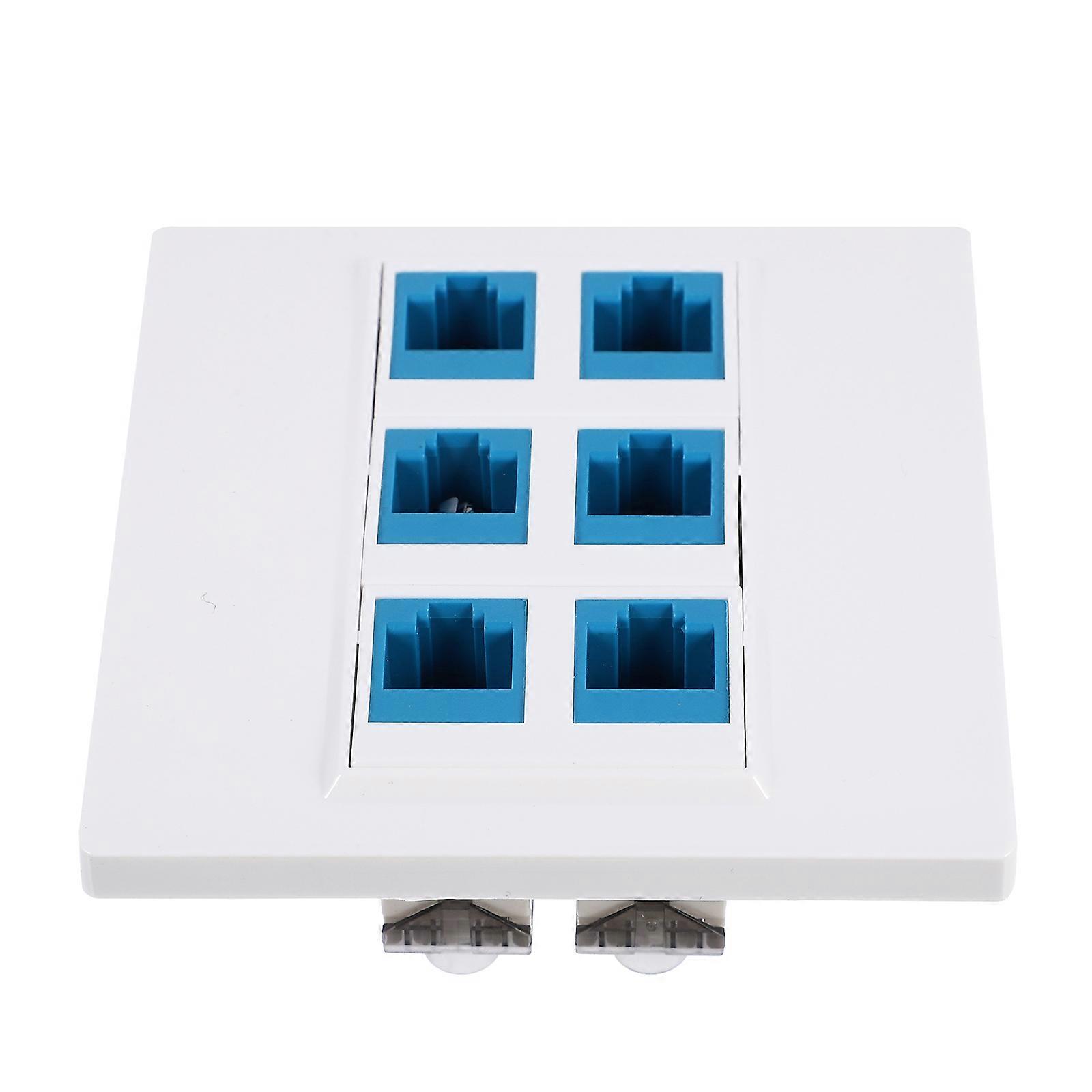 Ethernet Wall Plate Female Socket Panel Removable Keystone Jack Compatible with Cat5 Cat6 Cables for Home Network Setup